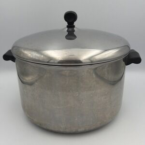 Farberware Stock Pot 8 QT With Lid Stainless Steel Aluminum Clad USA